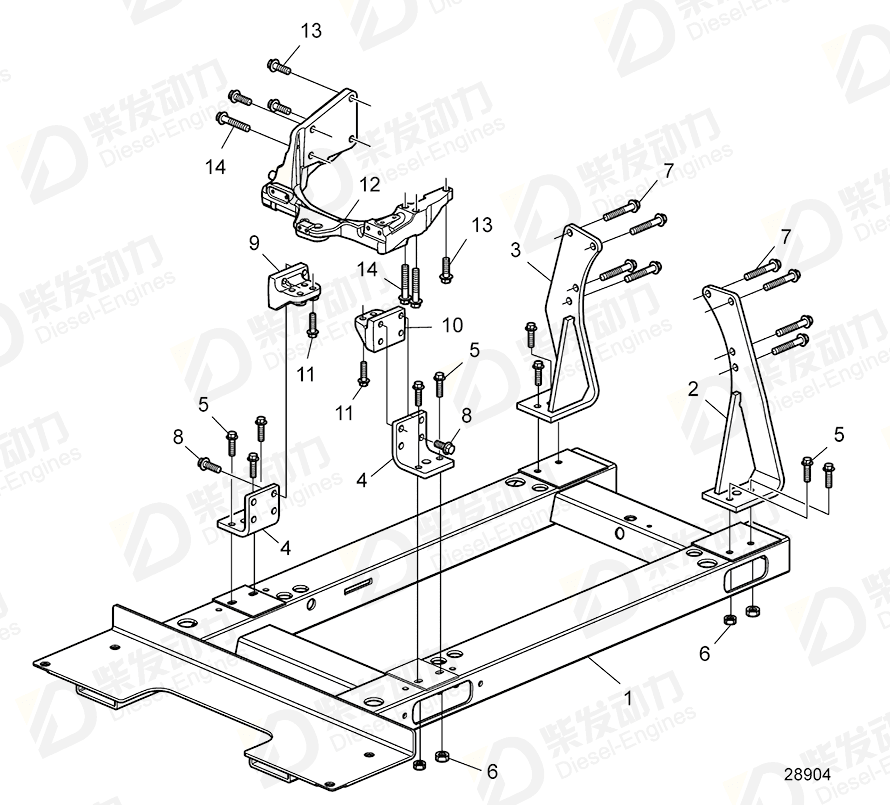 volvo penta Bracket 21913700 Drawing volvo penta Bracket 21913700 Drawing